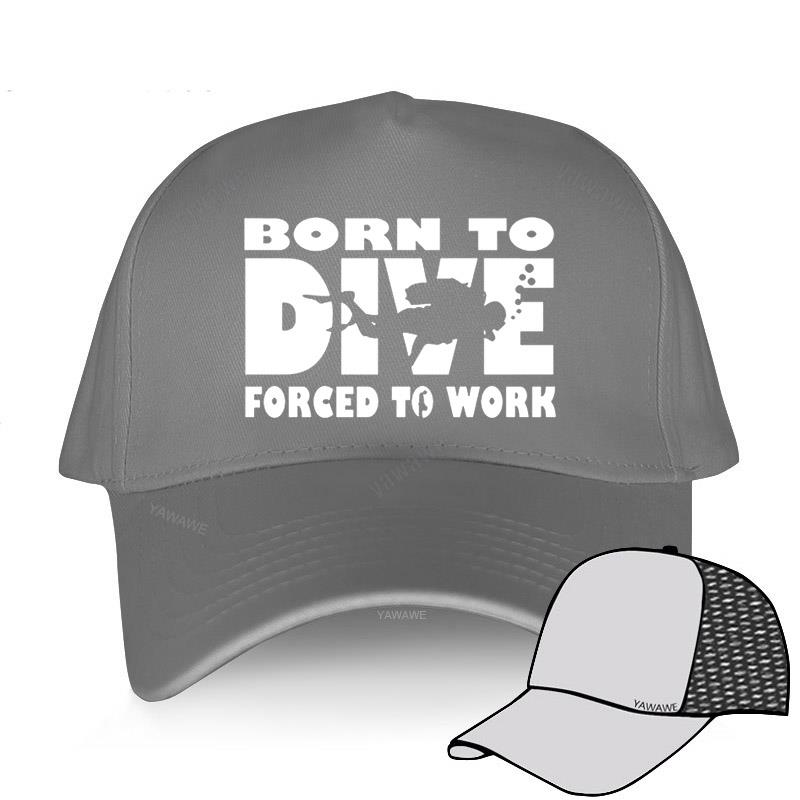 Schwarze, lässige Baseballkappe mit Aufdruck für Jungen, MSP BORN TO DIVE, gezwungen zur Arbeit, Sommerhut für Männer und Frauen, Outdoor-Snapback-Caps, Sportmütze