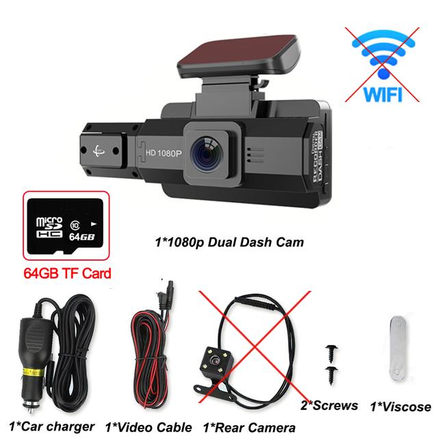 3 Camera Dash Cam For Cars WIFI Car DVR 1080P 3Inch Video Recorder Rear View Camera G-Sensor Black Box Car Accessory Car Dvr