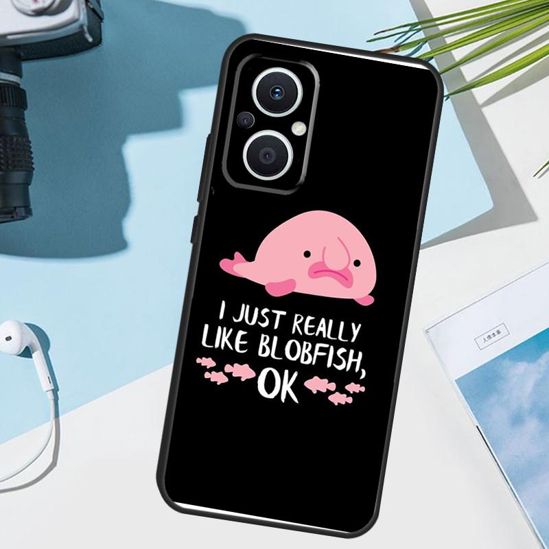 Cute Blobfish Cover For OPPO Reno 12F 11F 13F 14F 8T 7 8 Lite 10 11 12 13 14 OPPO Find X9 X8 X6 X5 Pro Case
