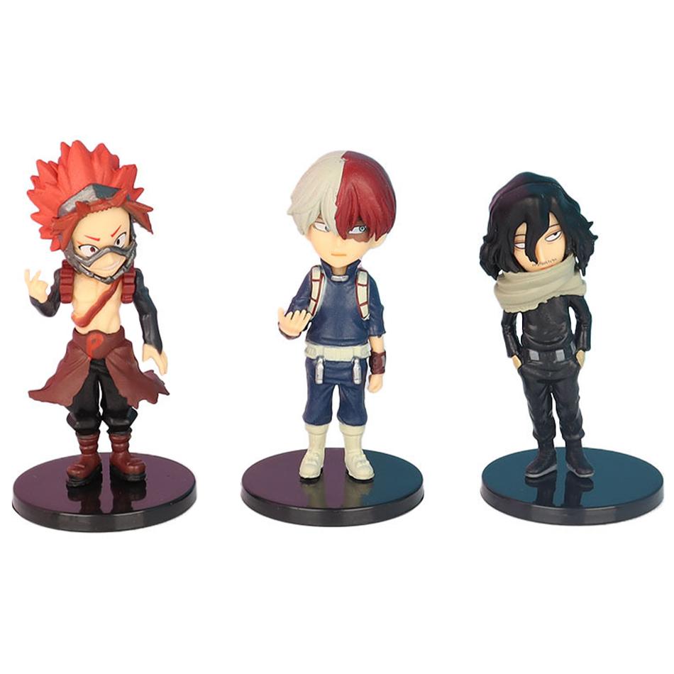 My Hero Academia 9 Pcs Cute Ver. Midoriya All Might Bakugou So Ochaco PVC Action Figure Boku no Hero Gift Doll Modelo 8-10cm