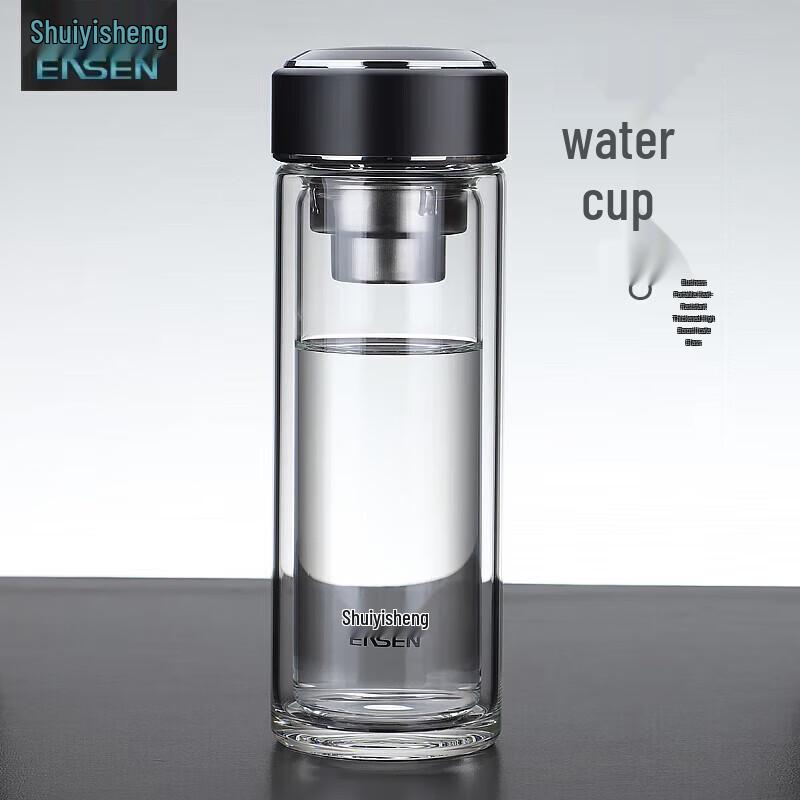 Shui Yi Sheng Double-Layer Glass Tea Infuser Bottle