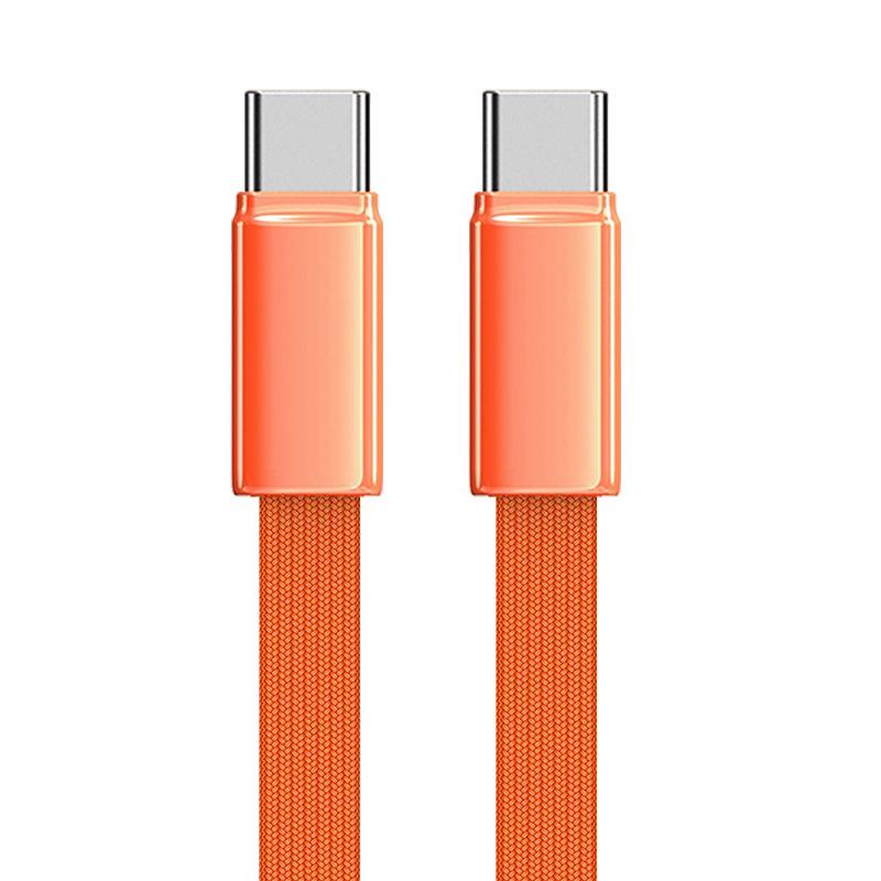 

60W Fast Charging Slim Braided Type-C Cable Compatible with Apple, Huawei, and Android 1M Bare Cable