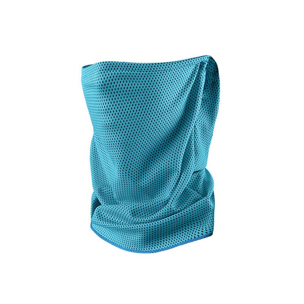 UV Protection Ice Silk Face Cover Traceless Neck Gaiter Summer Outdoor Sunscreen Mask синий