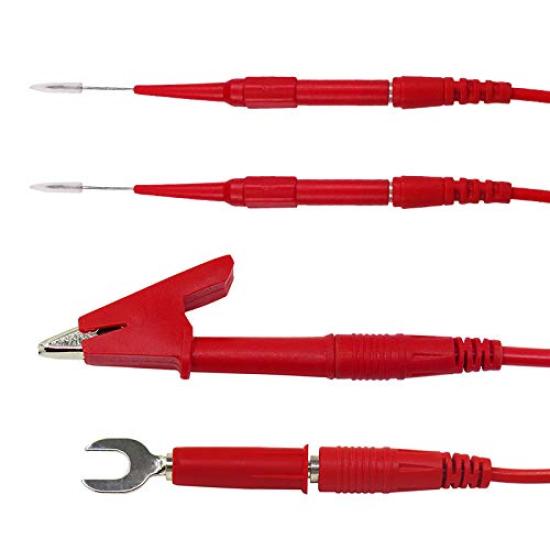 Cleqee 1m Test Leads with Insulated Alligator Clips and Banana Plug Pure Copper Probe Test Multifunctional Digital Multimeter Copper Cable Insulated