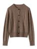 Women's Trendy 100% Wool Cardigan Coat - Large Button, Soft Fluffy, Solid Color, Loose Open-Front Sweater Outerwear for 2025