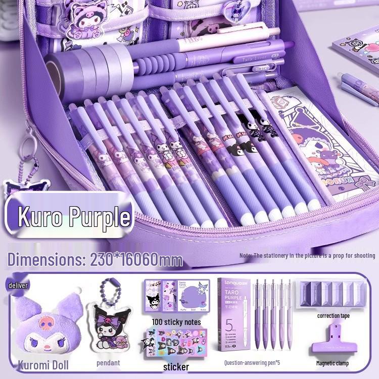 2026 Girls' Pencil Case: Stylish, High-Capacity Stationery Box Set for Primary & Junior High Students