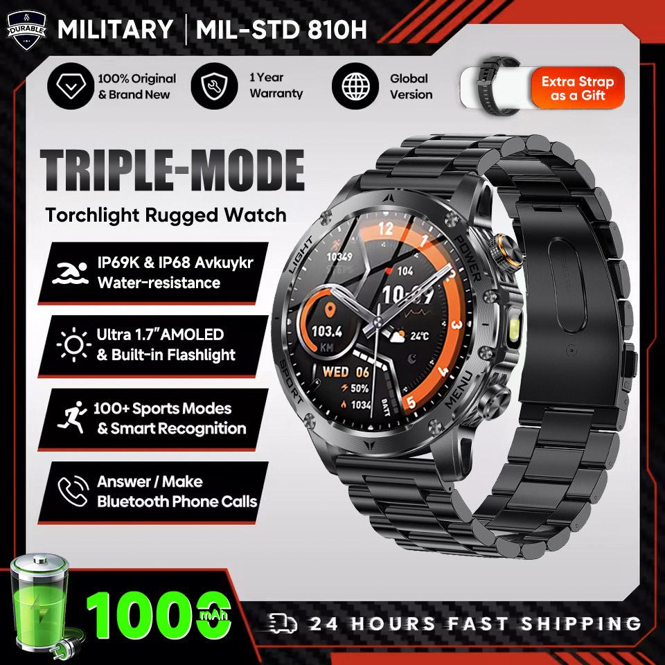 New Outdoor Sports 1000mAh Battery Smart Watch Men HD  Screen GPS trackr Bluetooth Call Smartwatch IP68 Waterproof