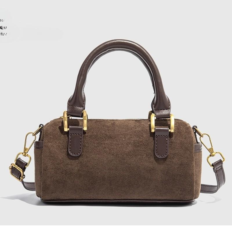 IELGY Ladies Messenger Bag Retro Suede All-Match Boston Handbag
