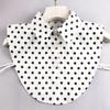 Ins Fake Collar Plaid Shirt Detachable Collars Solid Shirt Womens Dickie Collar White Girls Top Clothes Dickey Collar For Women