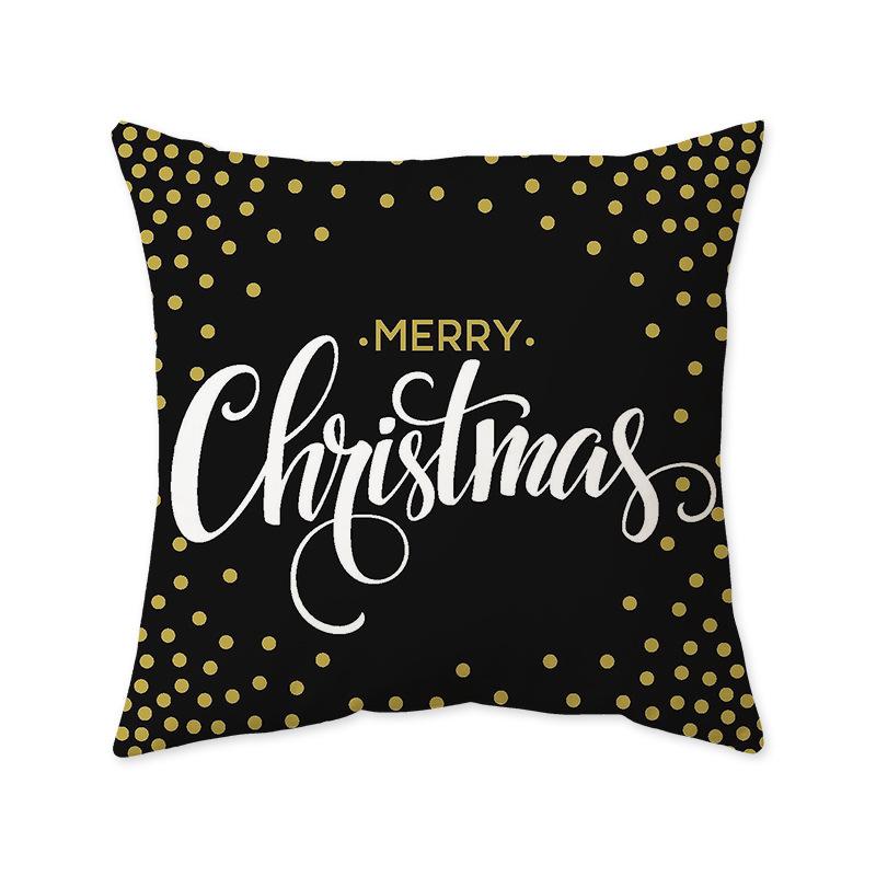 Christmas Atmosphere Cushion Pillow Bedside Sofa Living Room Printed Decorative Letter Pillow Cover