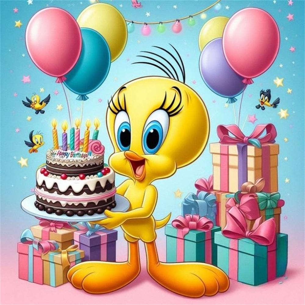 Tweety Bird Yellow Canary Looney Tunes Cartoon Diamond Painting DIY Cross Stitch Handmade Art Gift Crafts Home Decor Gift