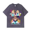 275 GSM Washed T-shirts 100% Cotton Shikanoko V1 Koshi Print Unisex Heavy Cotton T Shirt