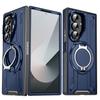 Case for Samsung Z FOLD 7 6 360 Degree Rotating Ring Holder Protective Case Full Coverage Plain Magnetic Shock Proof Tough Shell