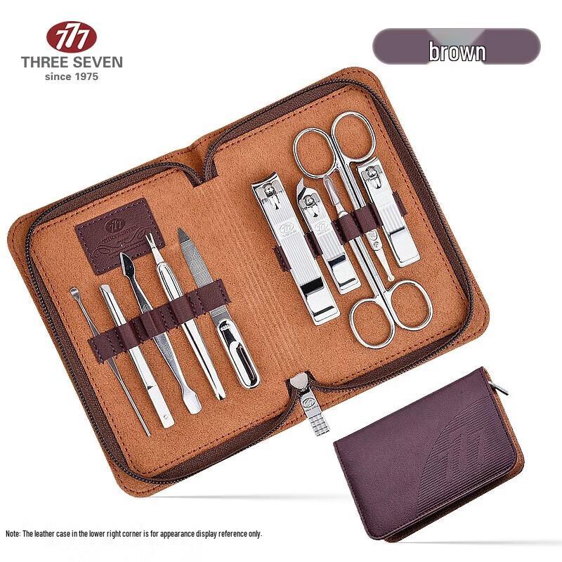 THREE SEVEN 10-Piece Stainless Steel Manicure & Pedicure Set