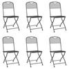 Vidaxl 7-Cz. Garden Furniture Set, Anthracite, Metal Mesh