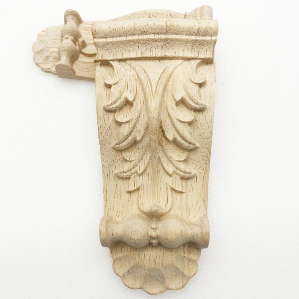 Holzschnitzerei Möbelverbesserung Holzfiguren Eckrahmen Applikation Wand Tür Ornamente Aufkleber Heimdekor