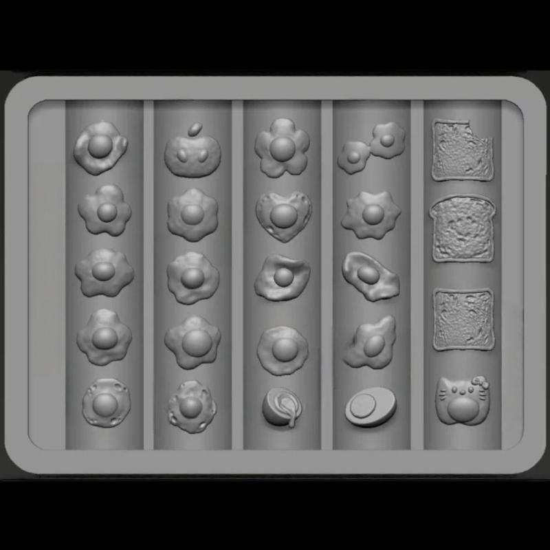 3D Silikonform für Nailart-Design Relief Schleife Erdbeere Barockmuster Maniküre Vorlagen Platten Werkzeuge Zubehör