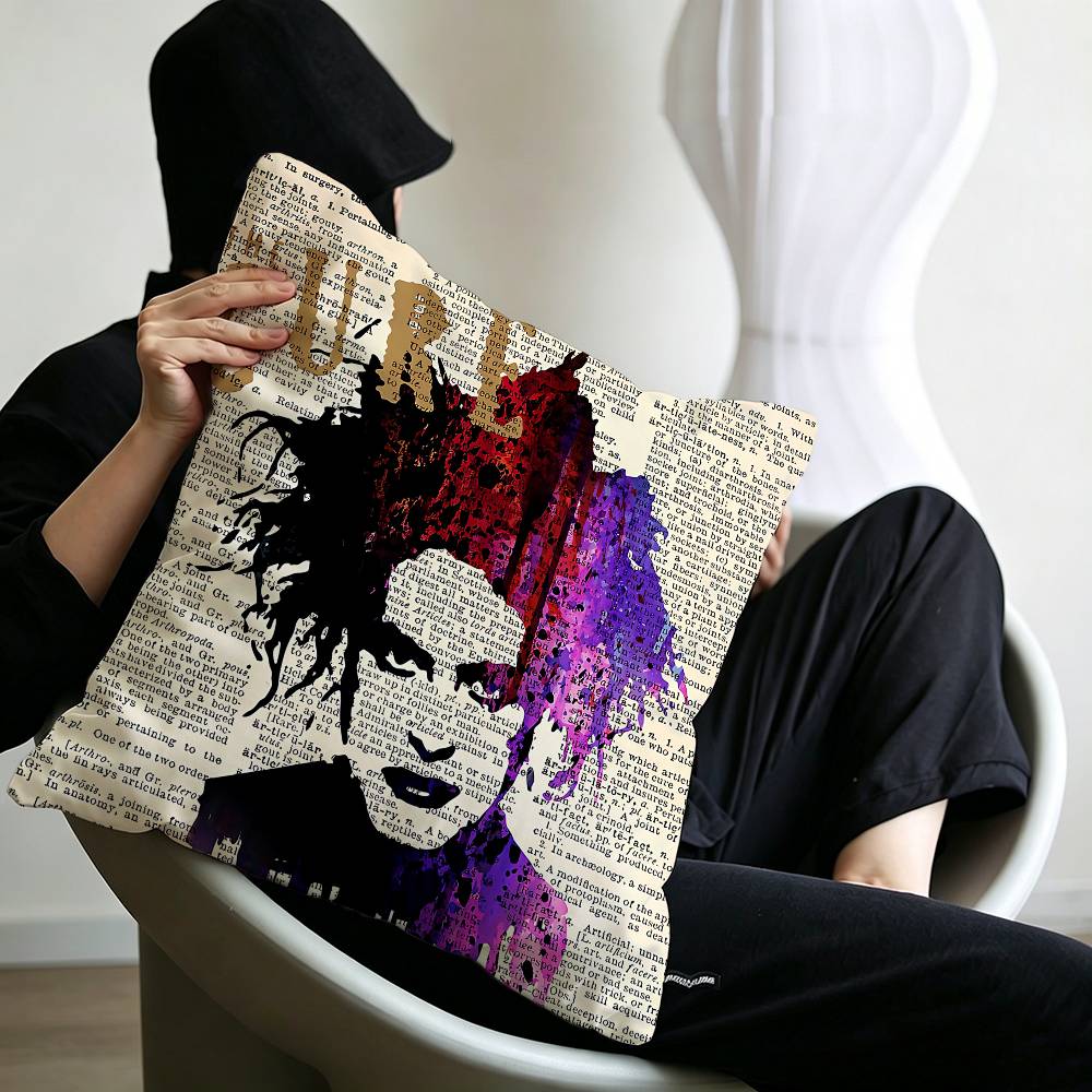 rock The Cure Decorative Room Aesthetics Pillow Case Home Decor Bedroom Sofa Bed Couch Pillow Cover 45x45