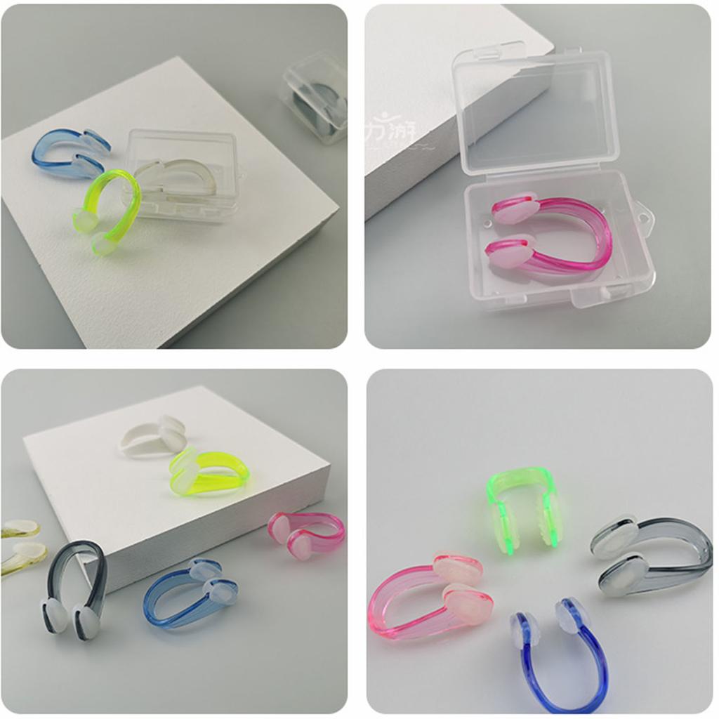 4pcs Soft Swimming Nose Clip Waterproof Nose Plug Protector Unisex Water Sports Accessories