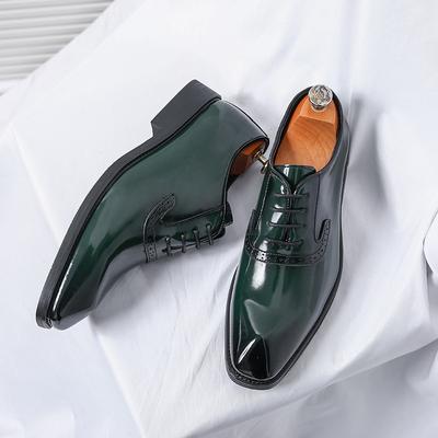 Luxury Trendy Men Casual Leather Formal Shoes Daily Outdoor Casual All-Match Design Wedding Dress Shoes Comfy Club Oxford Shoes