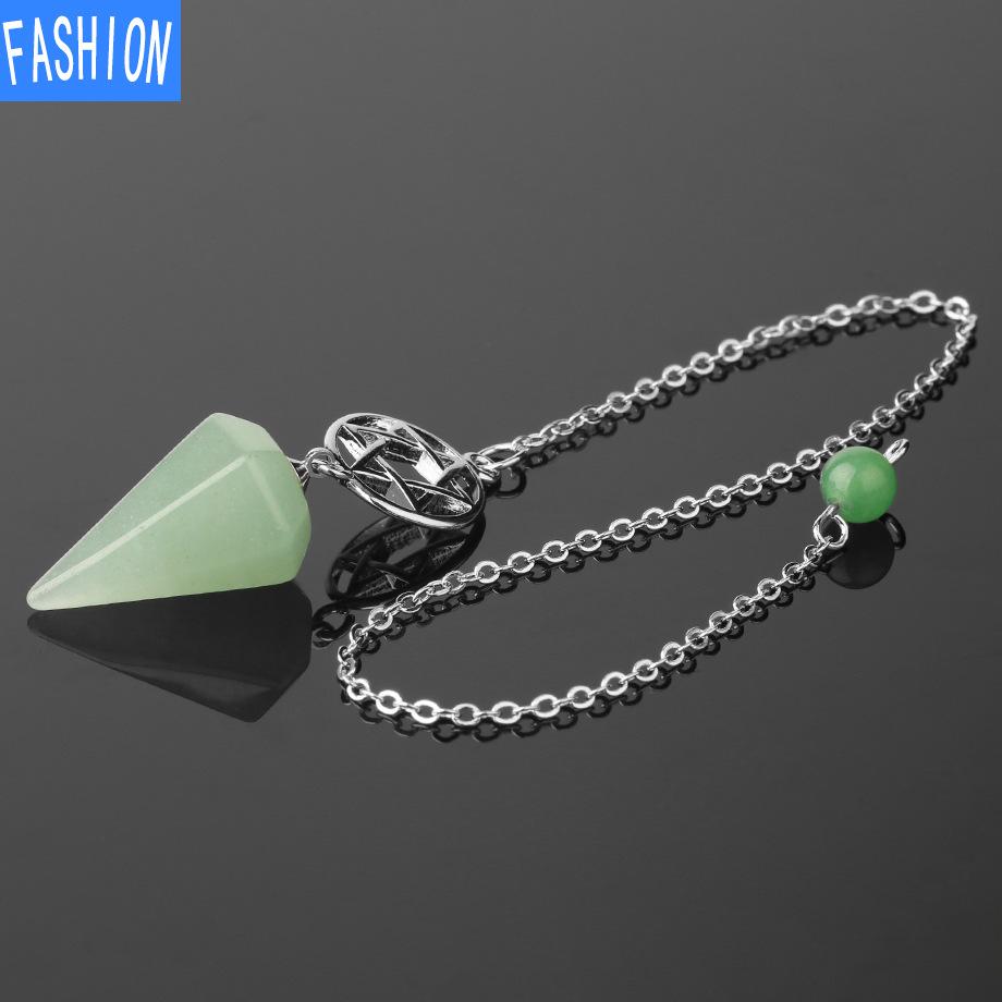 Spirit Pendulum Natural Crystal Pendant Treatment Point Pendulum Weika Meditation Semi Gem Jewelry Gift