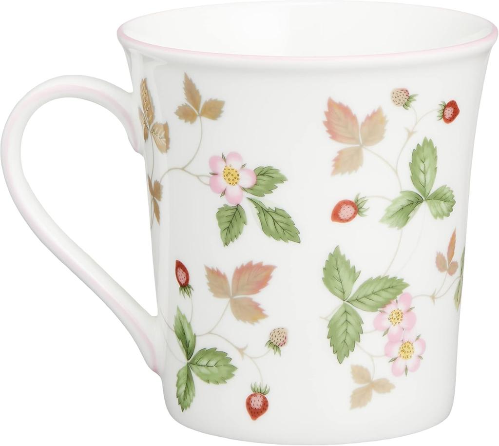 Wedgwood Wild Strawberry Casual Official Gift Christmas Wedding Housewarming Officially Imported Mug, 300ml, Pink, Wrapping, Gift, Gift, Gift,