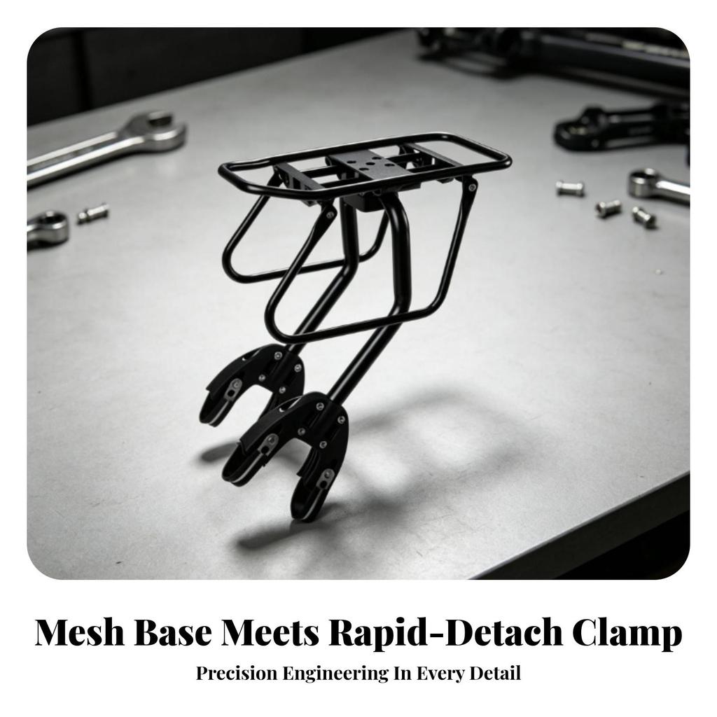 Rear Two-Wheel Rack with Side Supports Heavy-Duty Cargo