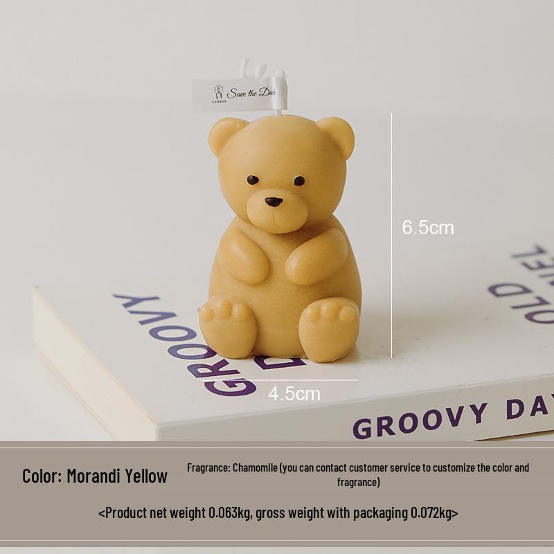 Portable Bear Candle Gift Set: Perfect Souvenir for Women s & Children s Day