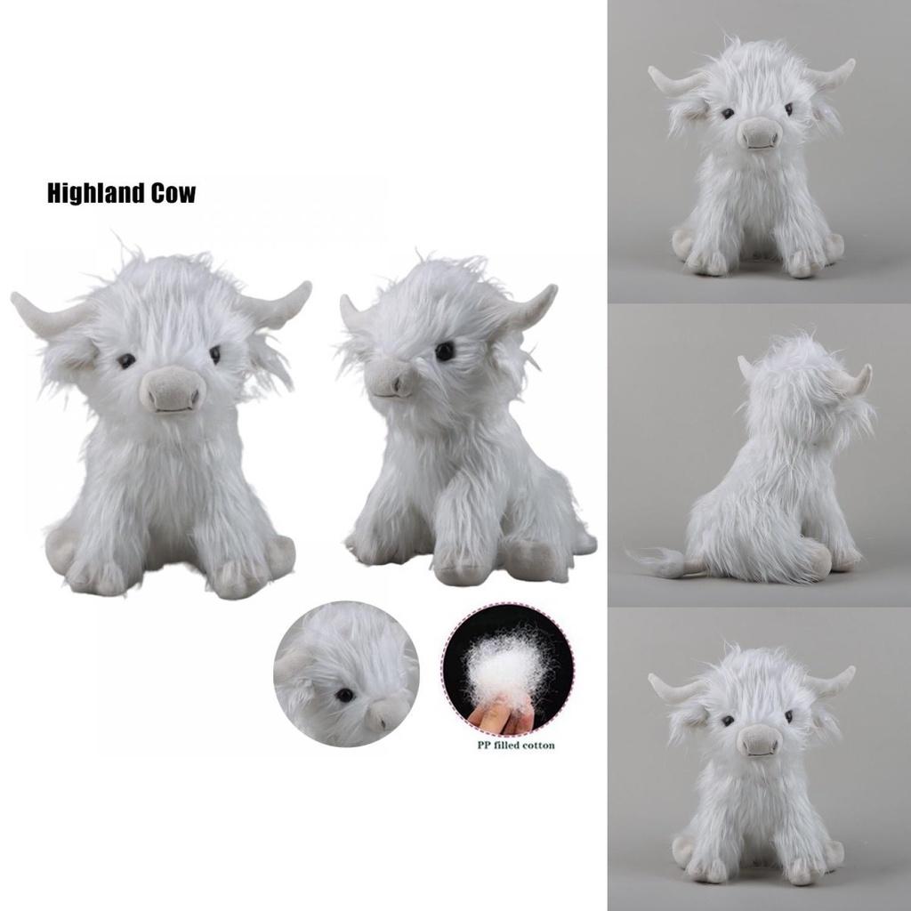 Adorable 9.4in Scottish Highland Cow Plush Toy Gift For Kids
