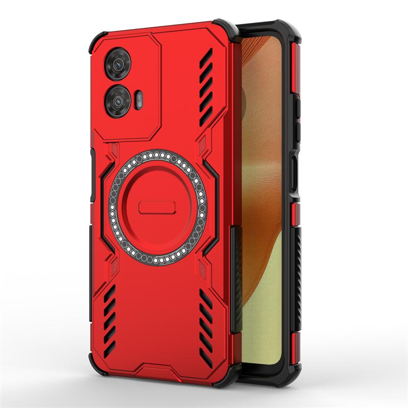 

For Motorola Moto G34 Case For Moto G34 Funda Shockproof Anti-knock Magnetic Adsorption Wireless Charge Cover For Moto G34 Case Motorola Moto G34 красный