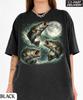 Three Bass Moon Vintage 90s Graphic T-Shirt,Largemouth Bass Fishing Tee,Y2k Fisher Shirt,Vintage Lake Nature Tee,Rustic Outdoor Gift