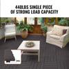 Interlocking Deck Tiles 54 Pack 12"x12" Waterproof for Porch Dark Brown