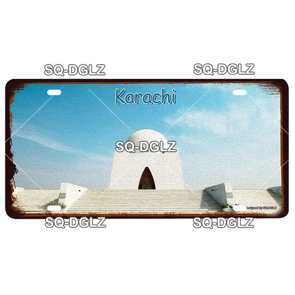 [SQ-DGLZ] Asia City 15x30cm Plate Metal Sign Vintage Plaque Tin Sign Wall Decor For Bar Country Painting Travel Poster