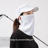 Summer Uv Protection Ice Silk Mask Sun Proof Bib Solid Color Sunscreen Face Scarf Mesh Breathable Face Scarves Neck Wrap Cover