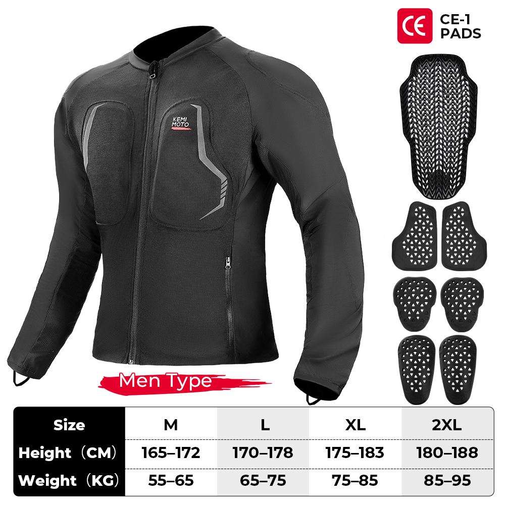 Protective Armor Jacket Breathable Mesh with 7PCS CE Armor for Men Women Motorcycle Motocross UTV ATV Equipments Summer M