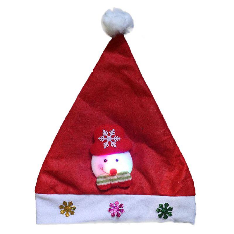 Charming Christmas Led Hat For Adults And Kids Featuring Cartoon Antlers And Velvet Finish