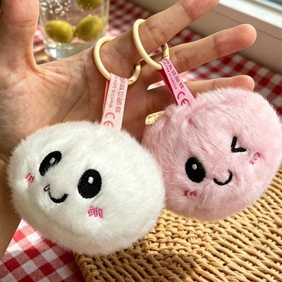 Kinder Kinder Neu Kawaii Gedämpftes Brötchen Plüsch Schlüsselanhänger Stressabbau Squishy Flauschiger Anhänger Süßer Taschenanhänger für Mädchen