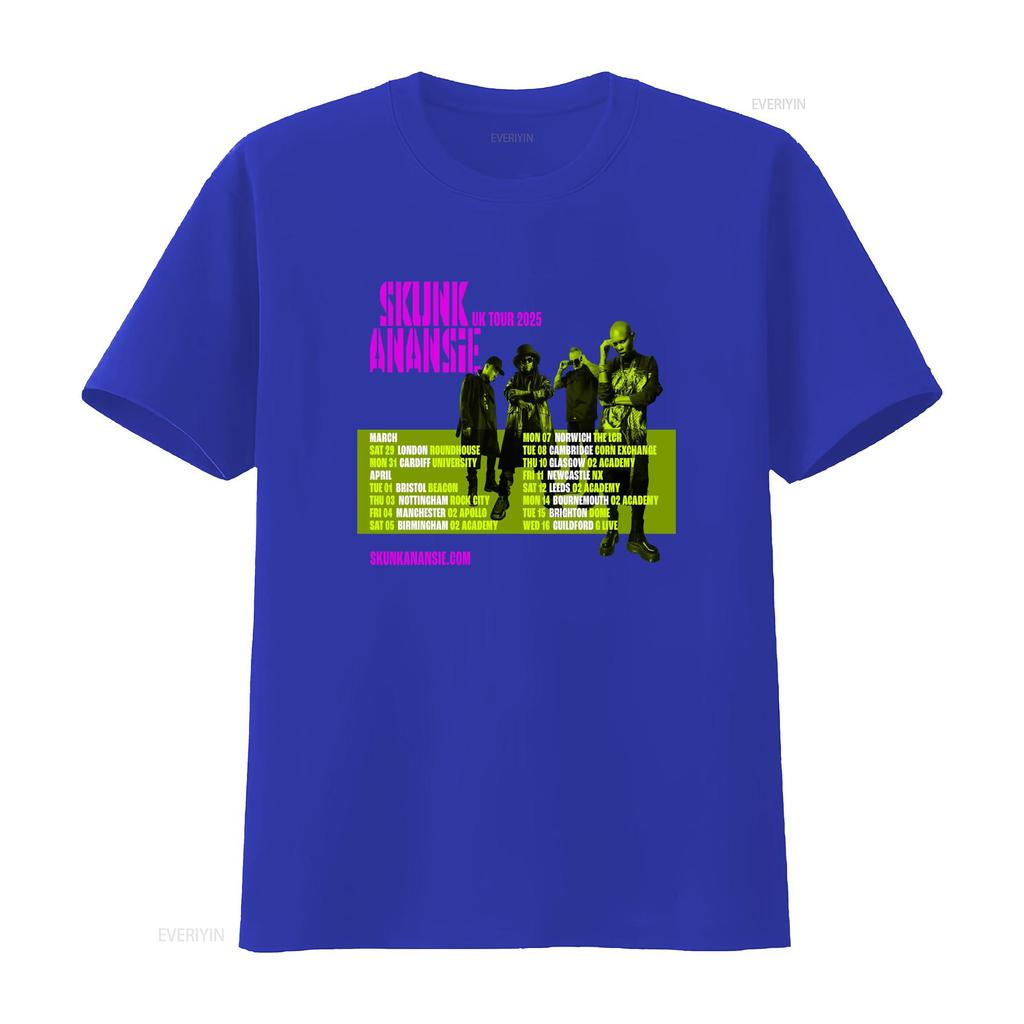 Skunk Anansie Band UK Tour 2025 T-Shirt Volle Größe S 5XL vintage gewaschenes Oberteil für den Alltag Unisex Dehnbar Mode