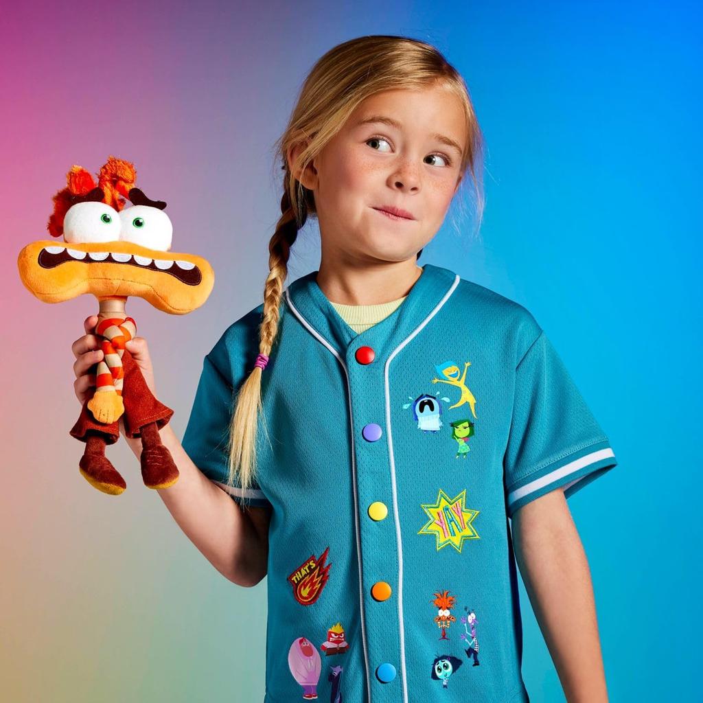 Disney Pixar Inside Out 2 Anxiety Plush Toy 30cm Orange Stuffed Doll with Jibbitz Charm Collectible Gift for Kids