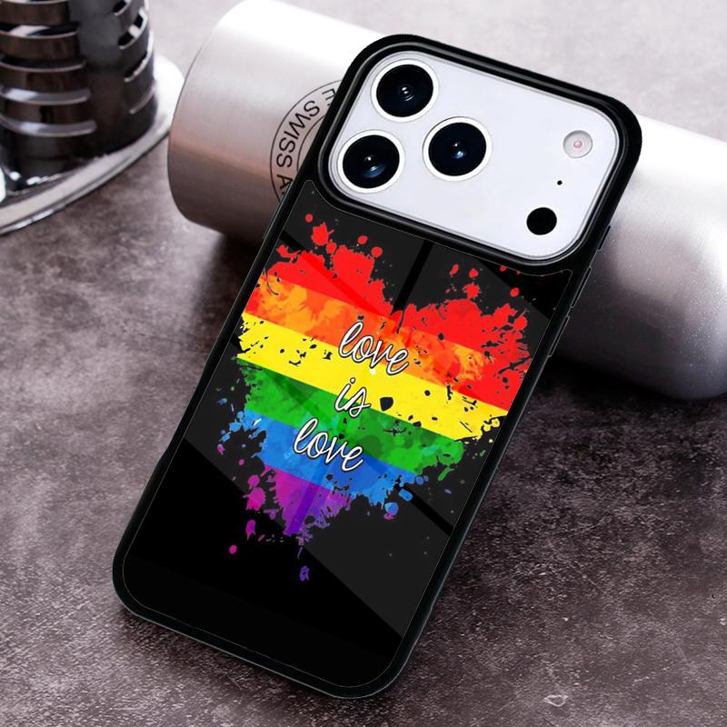 Gay Lesbian LGBT Rainbow Pride Phone Case for iPhone 17 16 15 Pro Max Air 14 13 12 11 Plus Shockproof Cover