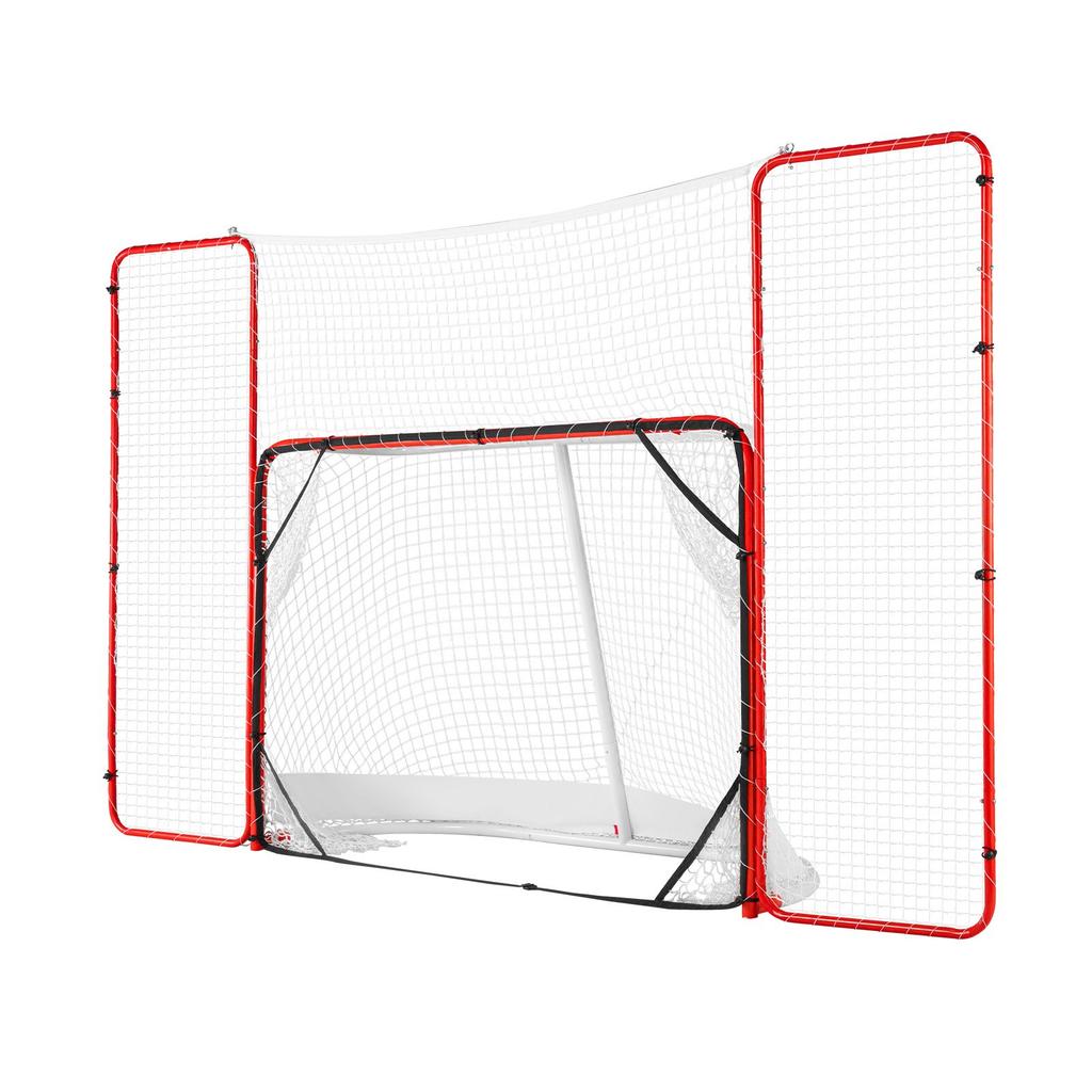 VEVOR Hockey Goal with Backstop and Targets Street Outdoor Steel Hockey Net 182.9 Cm