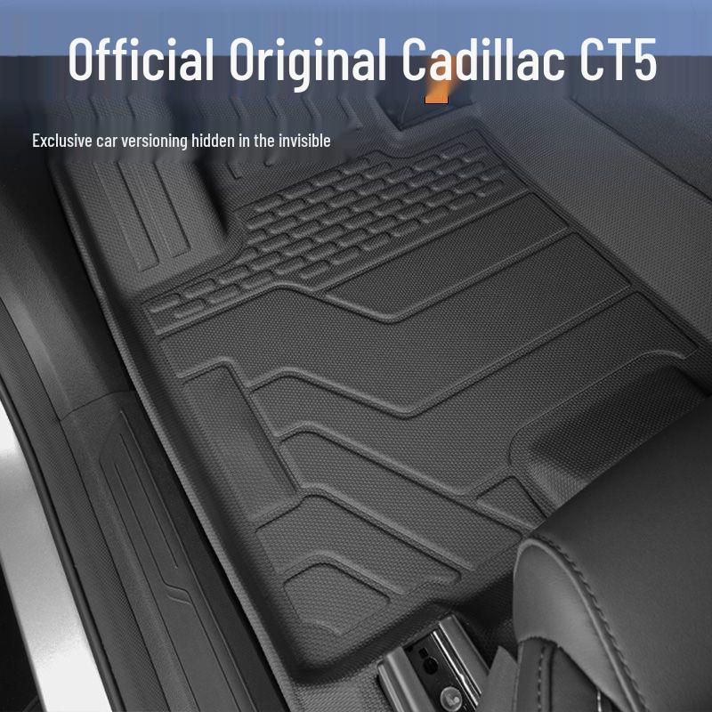 Cadillac CT5 TPE Floor Mats Set: Full Coverage Foot & Trunk Mats