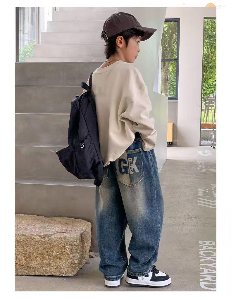 Boys' Casual Jeans - New Spring/Fall Trend - Loose Fit for Mid To Large Kids