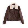 Padded cotton thickened leather jacket women's short autumn and winter new small thermal locomotive leather jacket