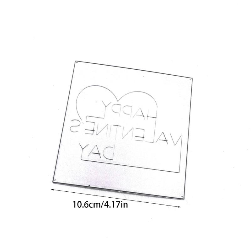 Metal Die Cuts Happy Valentine's Day Cutting Dies Cut Stencils for DIY Scrapbooking Paper Album Photo Decorations
