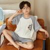 Boys Cotton Short Sleeve Pajamas Set Lightweight Cartoon Sleepwear Kids Ages 8 Home Wear