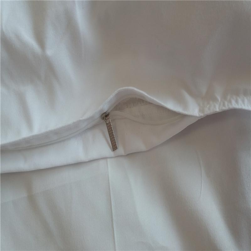 Hotel-Grade White Polyester Cotton 3-Piece Fitted Sheet Bedding Set for Inn or Homestay