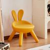 1Pc cute rabbit shape back chair, animal chair, plastic back chair, indoor small bench, shoe changing stool