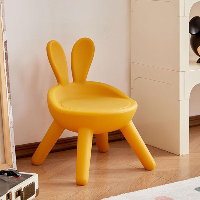 1Pc cute rabbit shape back chair, animal chair, plastic back chair, indoor small bench, shoe changing stool