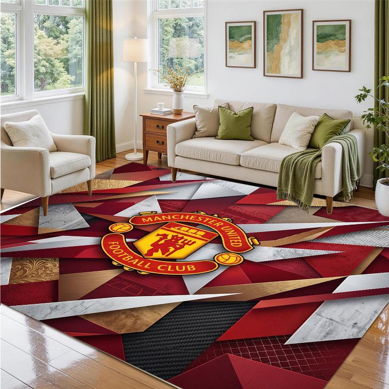 Manchester United Design Kristall Samt Teppich Weiche Dekorative Matte für Schlafzimmer Eingang